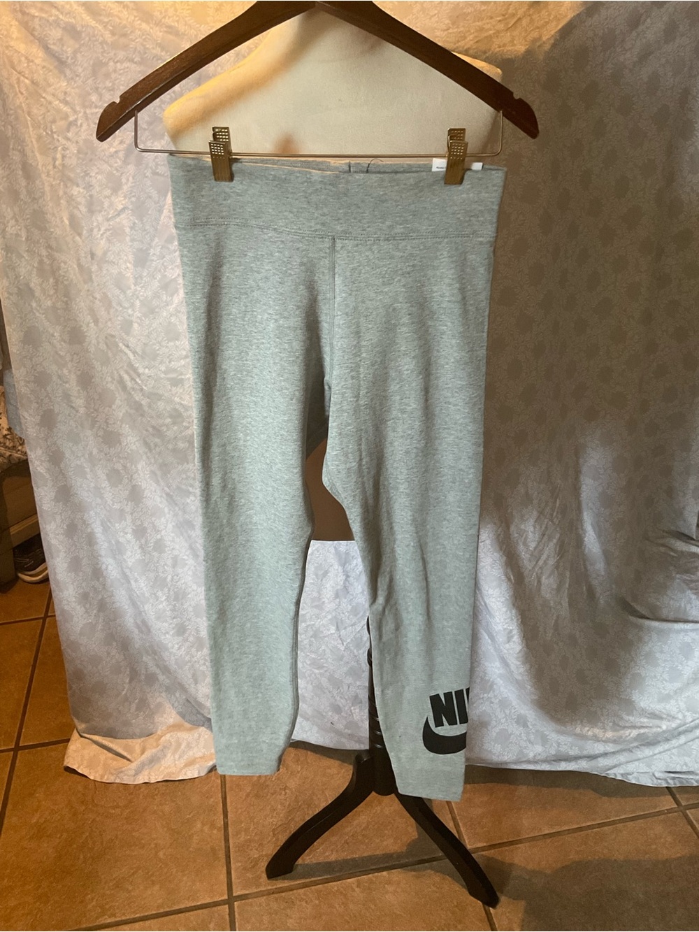 Nike Women’s Grey Leggings with Black Logo